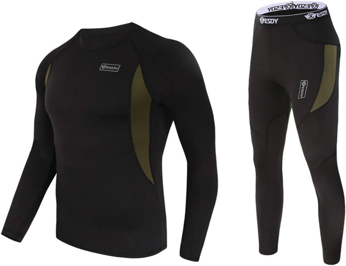 WINDCHASER Men's Winter Thermal Underwear Camouflage Set of Long Sleeve Top Long...