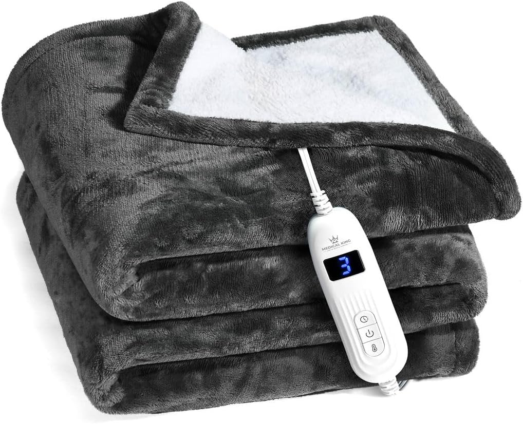 Medical king Heated Blanket, Machine Washable Extremely Soft & Comfortable Elect...
