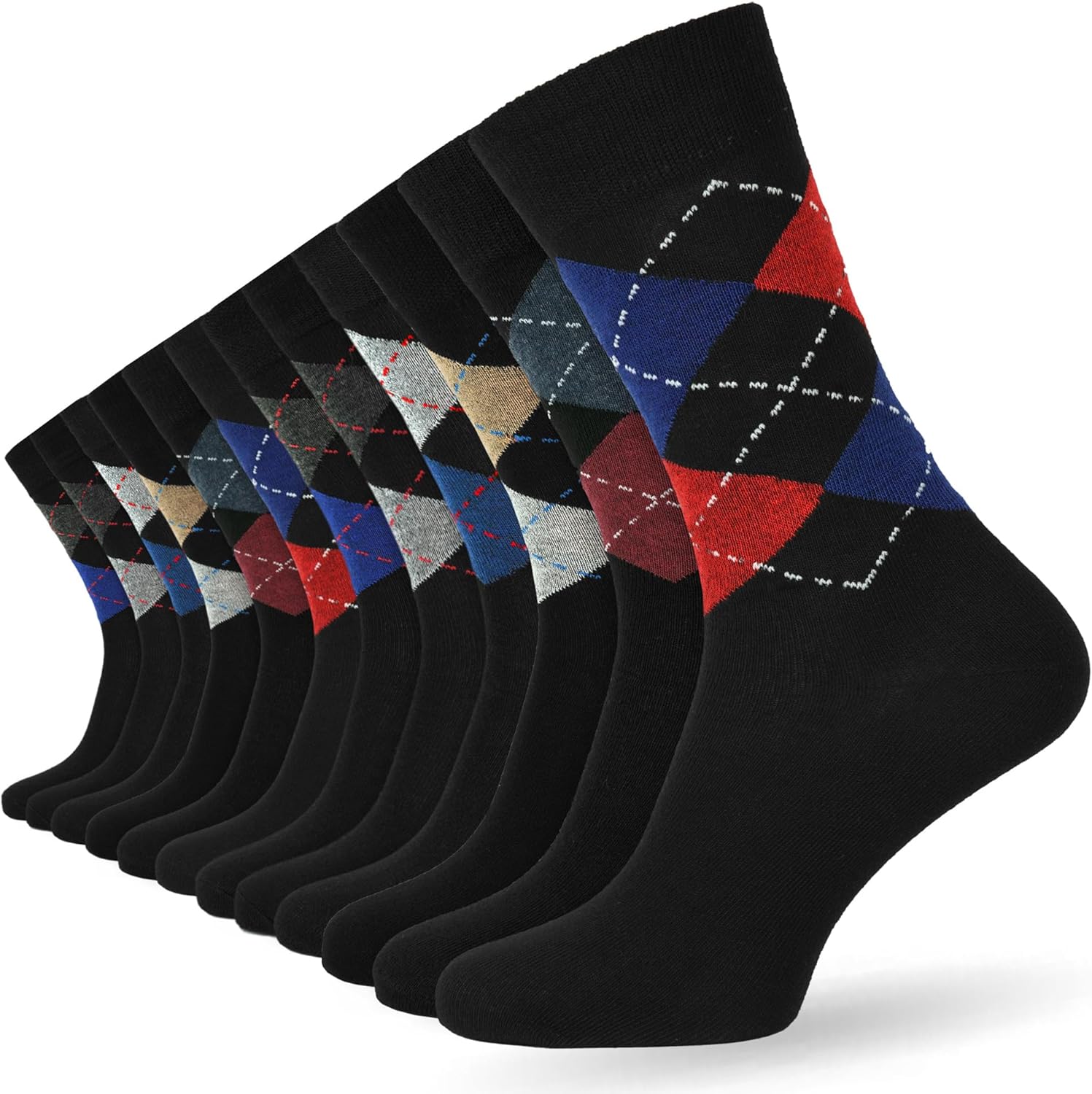 Socksmad Mens Socks Multipack – 12-Pack Soft and Breathable Work Socks with Rein...