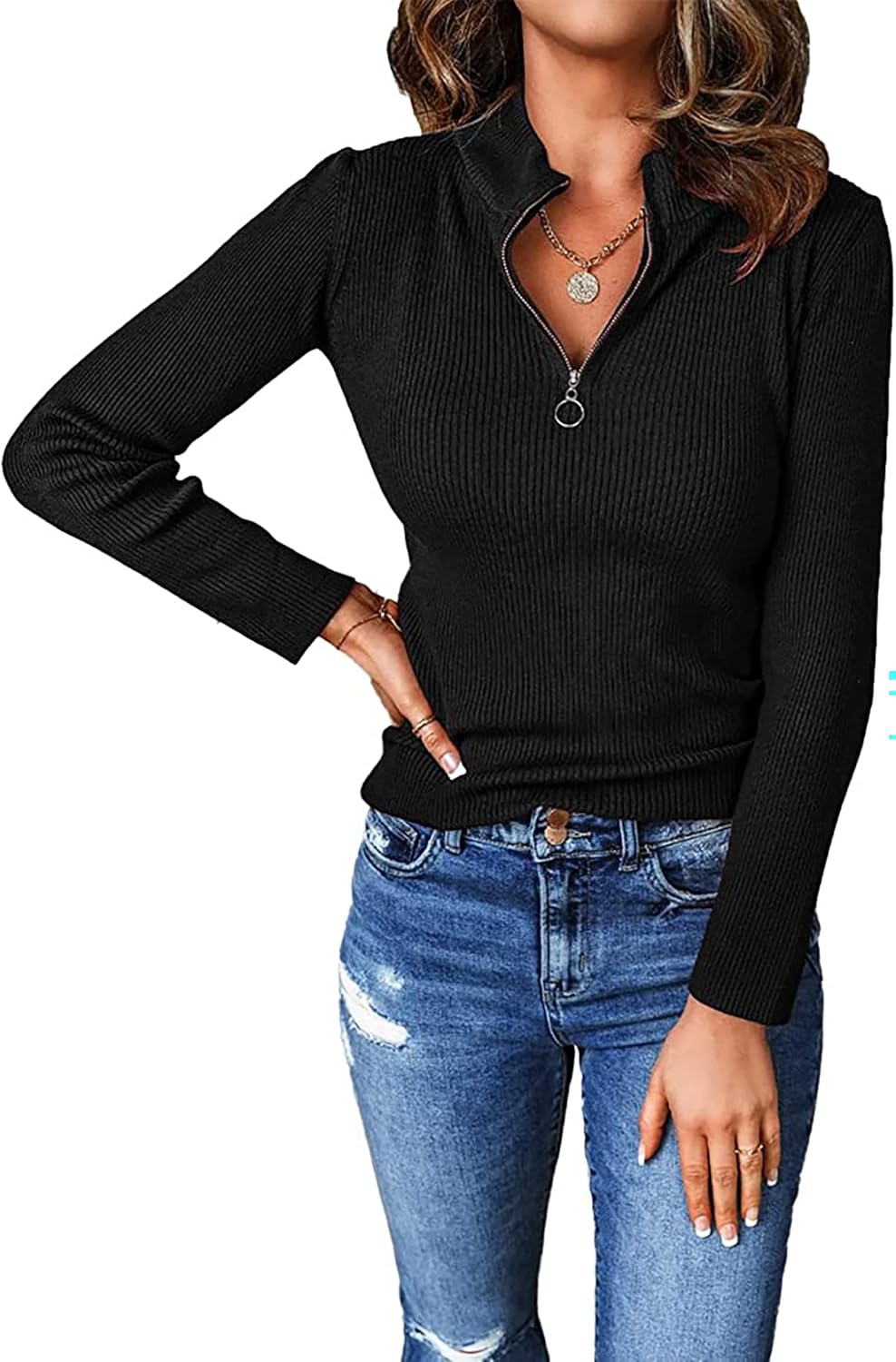PRETTYGARDEN Fall Quarter Zip Pullover Sweaters, Special Sweater for Women 2024,...