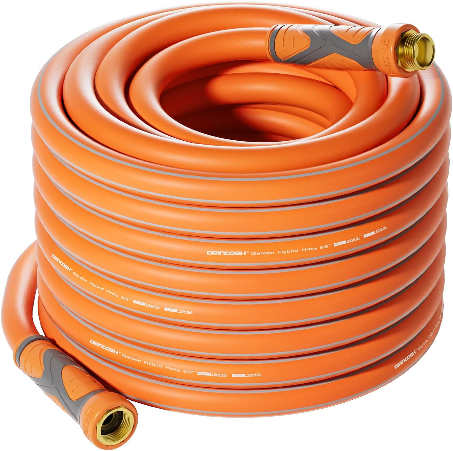 Garden Hose 50 ft x 5/8" Flexible Garden Hose Ultra Durable Water Hose Lightweig...