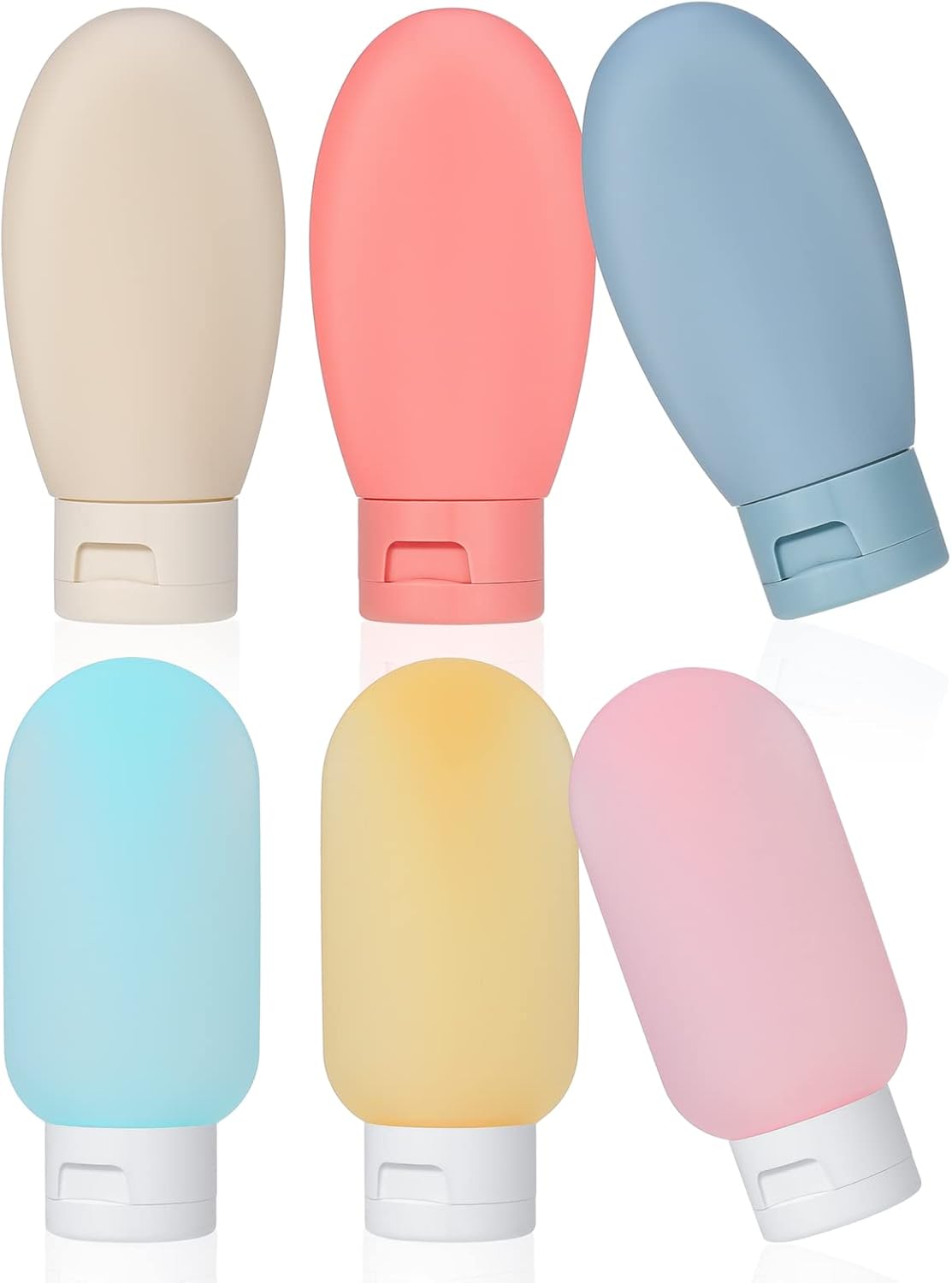 Kunandroc 6 Pcs Travel Bottles Set, 60ML Travel Containers Refillable Squeezable...