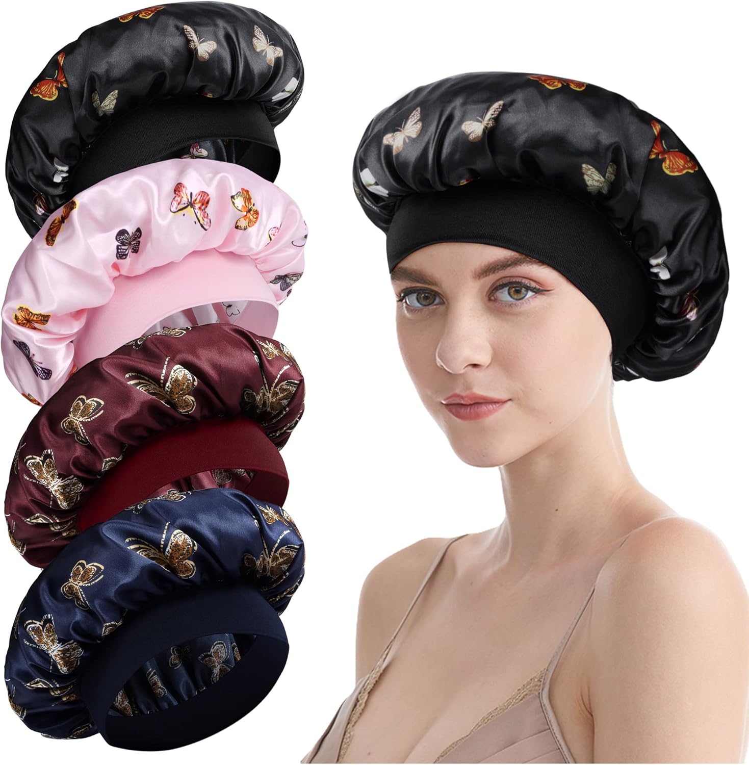 Bonnet for Sleeping, Special Sleep Bonnet for Curly Hair, High-Quality Hair Wrap...