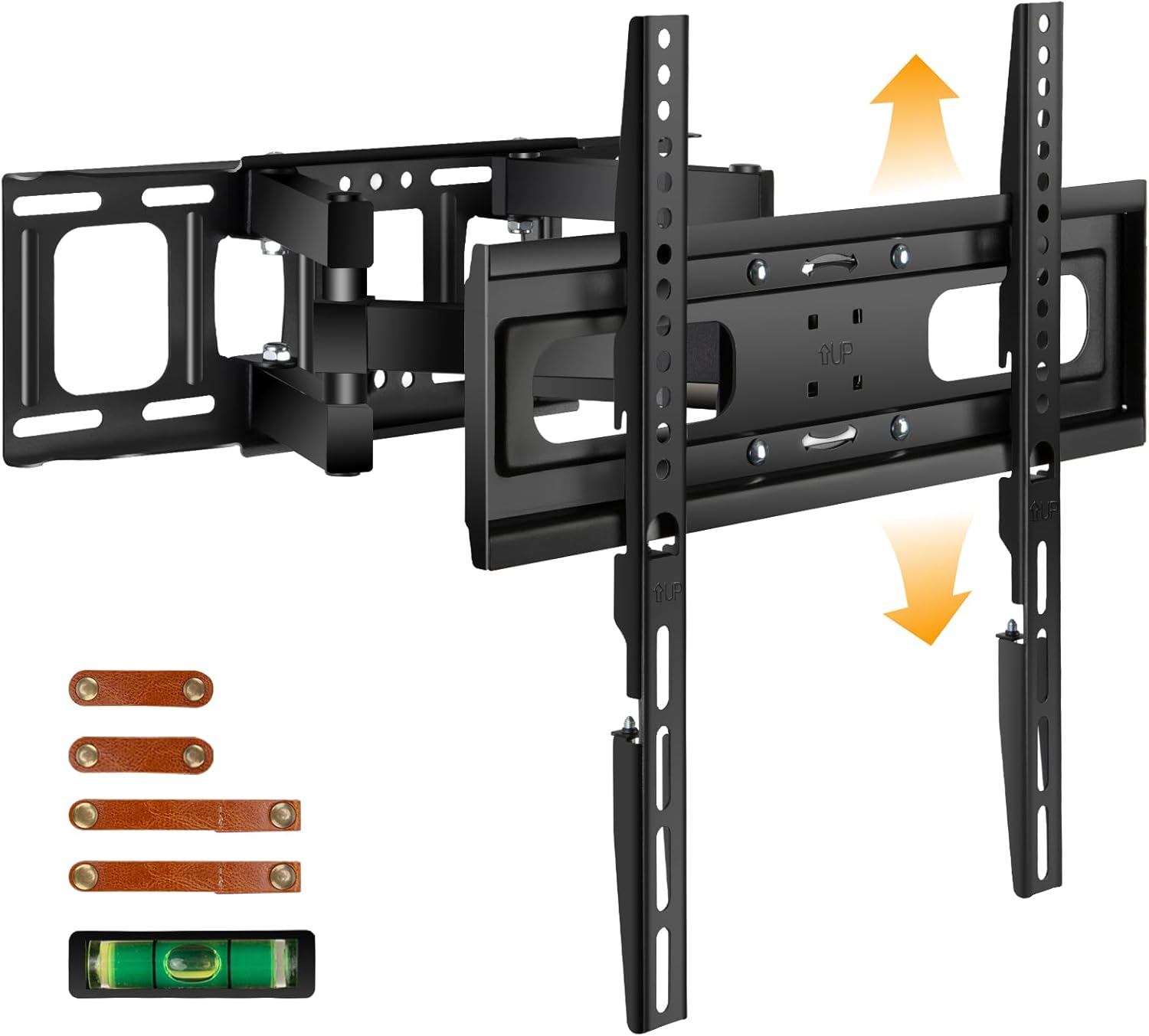 6 Arms TV Wall Mount for 26-65 inch, Full Motion Up Down Swivel Tilt Level Retra...