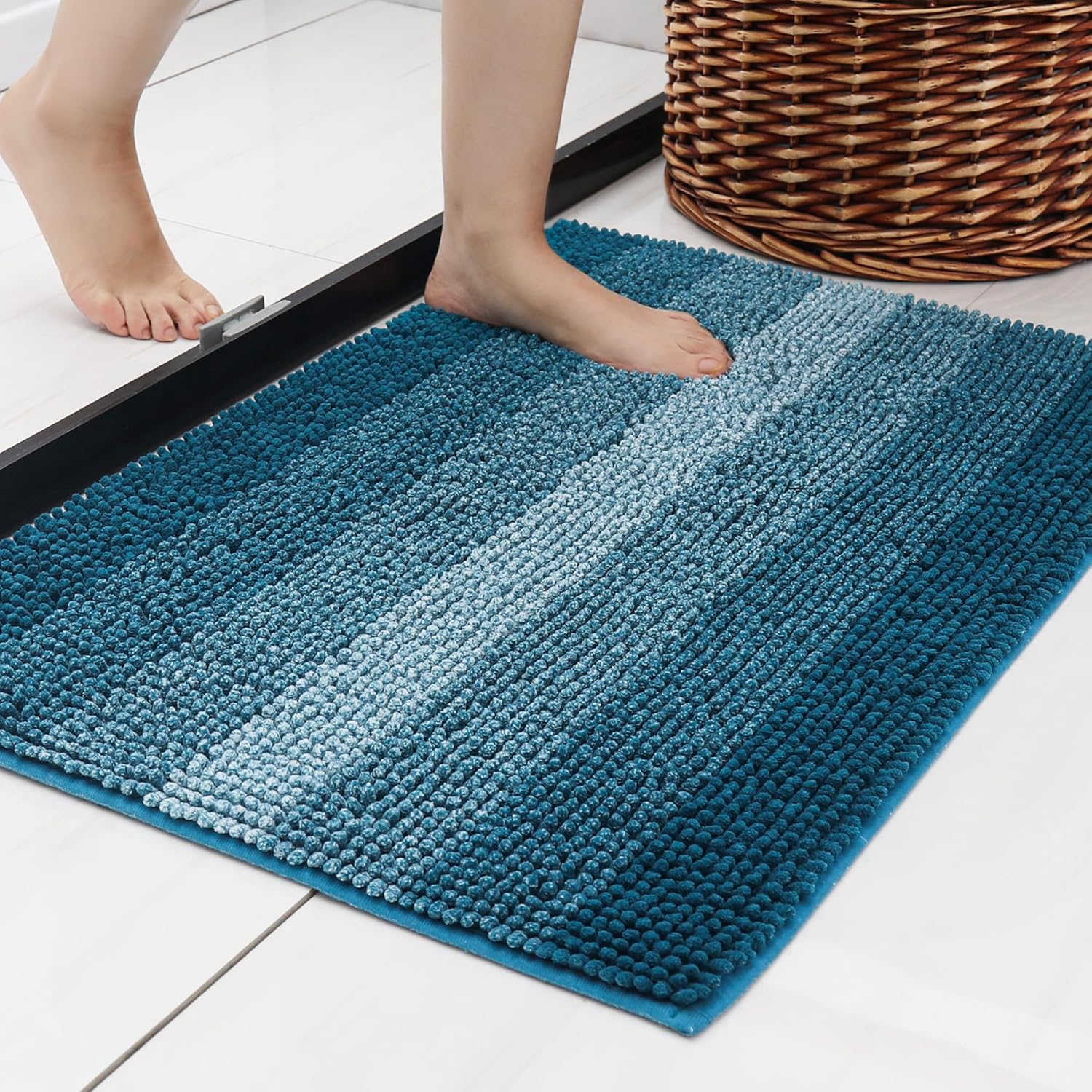 COSY HOMEER Bath Rugs Made of 100% Polyester Extra Soft and Non Slip Bathroom Ma...