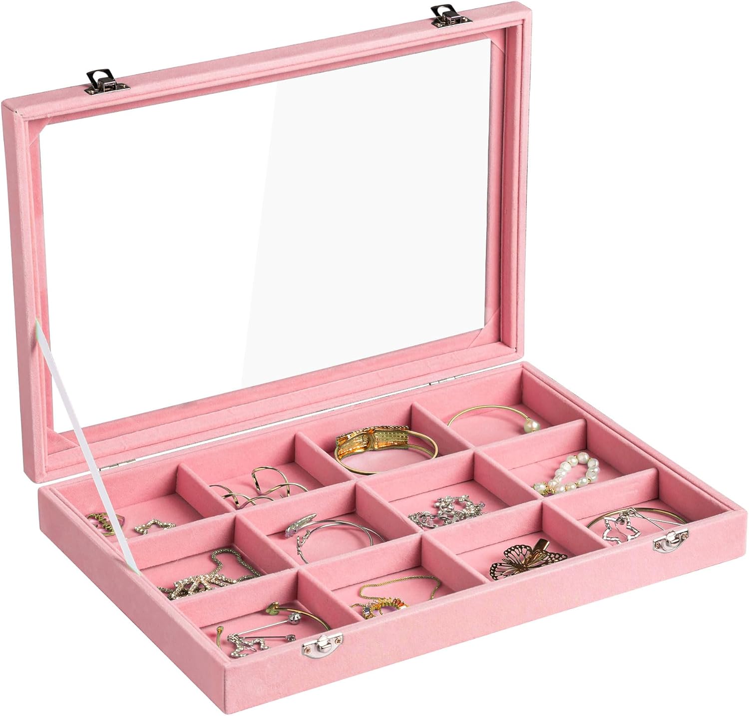 Frebeauty Velvet Jewelry Tray, Special Jewelry Org...