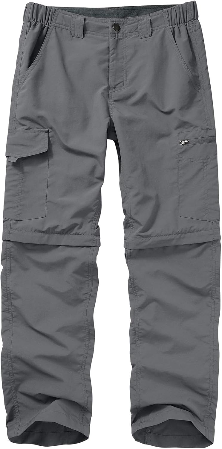 Mens Hiking Pants Convertible Zip Off Lightweight Quick Dry Fishing Safari Campi...