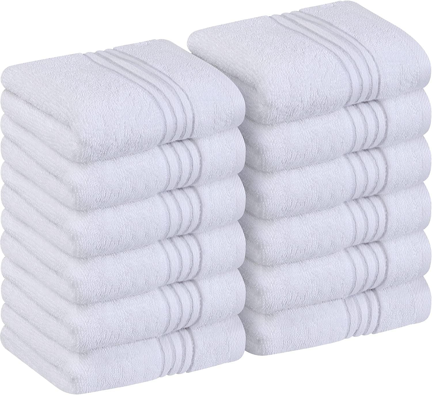 Utopia Towels 12 Pack Premium Wash Cloths Set (12 x 12 Inches) 100% Cotton Ring...