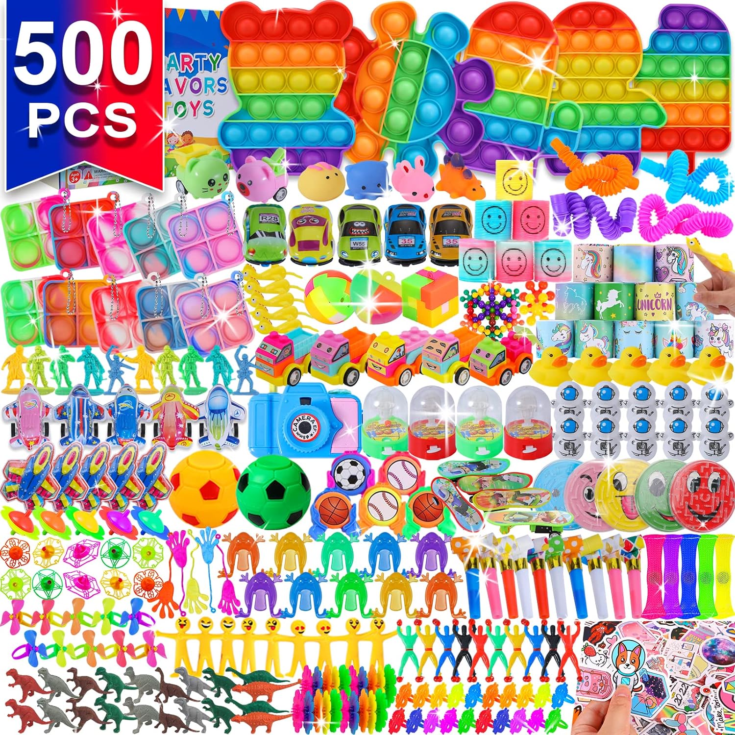 500 Pcs Party Favors for Kids, Special Prize Box Toys for Kids, Innovative Fidge...