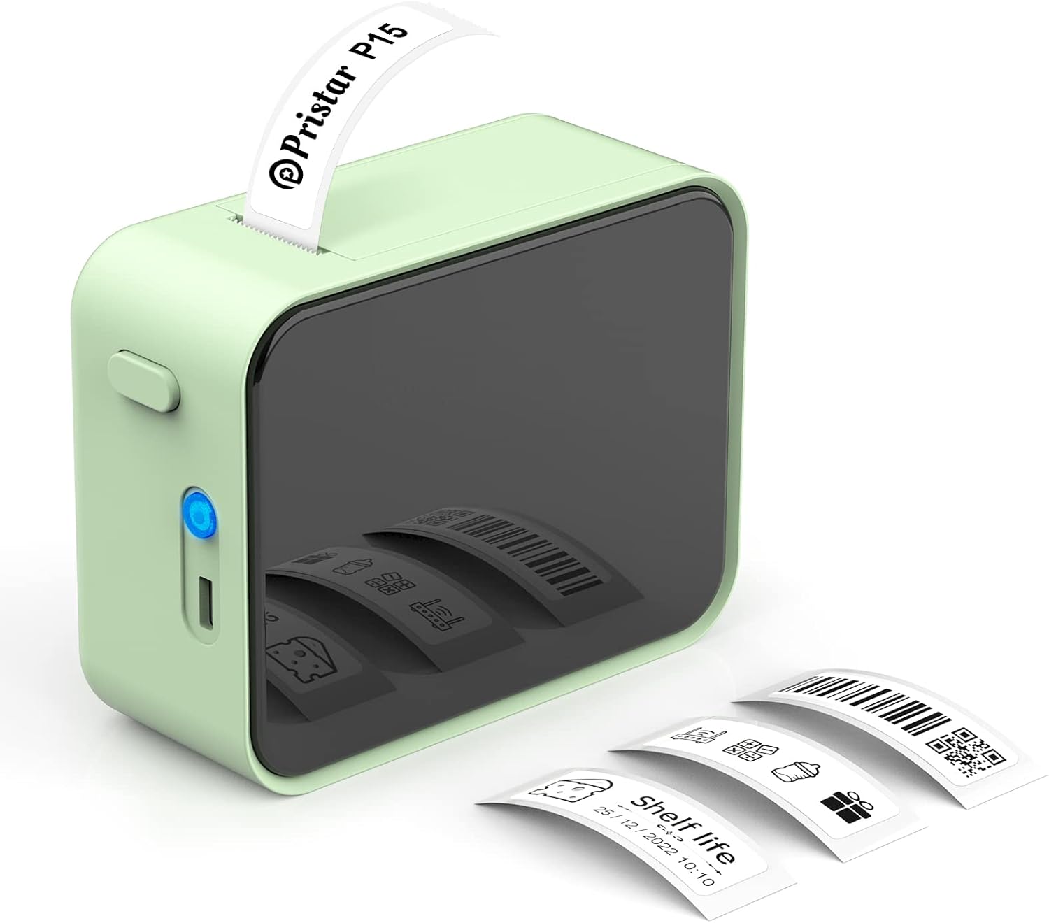 Pristar Label Maker Machine P15 Bluetooth Label Maker with Tape, USB Rechargeabl...