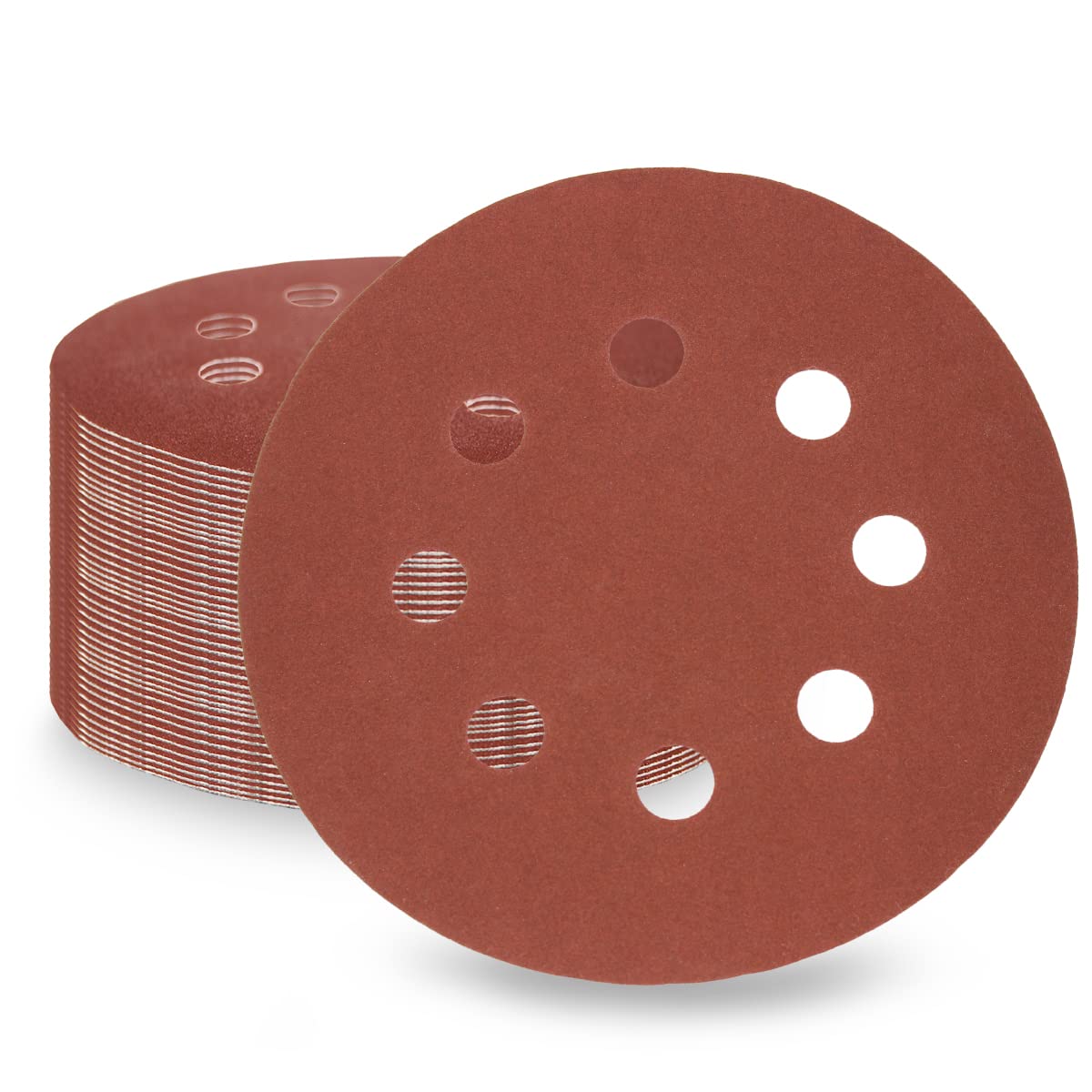 LESNIC 125mm Sanding Discs 50 pcs, 240 Grit Sanding Sheets 5in 8 Holes Pads Hook...