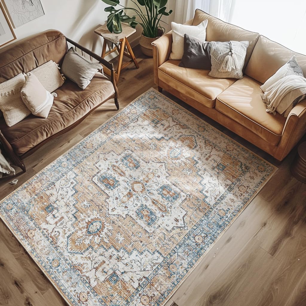 **Best jinchan Washable Area Rug, Special Low Pile Rug, Innovative Bohemian Trib...