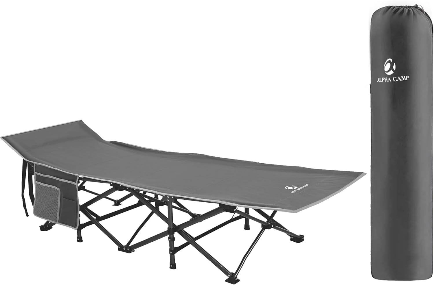ALPHA CAMP Camping Bed, Special Folding Camping Bed for Heavy Duty Use, Innovati...