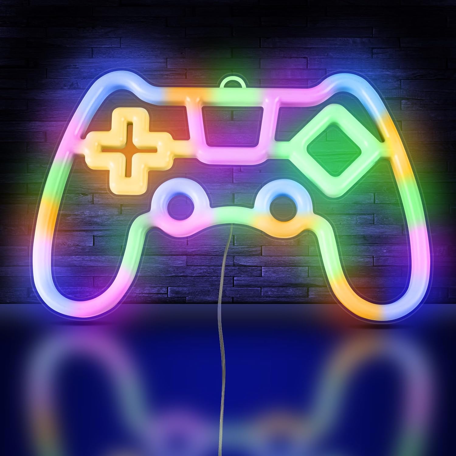 HOTUT Game Neon Sign, Neon Light Gaming LED Lights, Non-Dimmable Blue Light LED...
