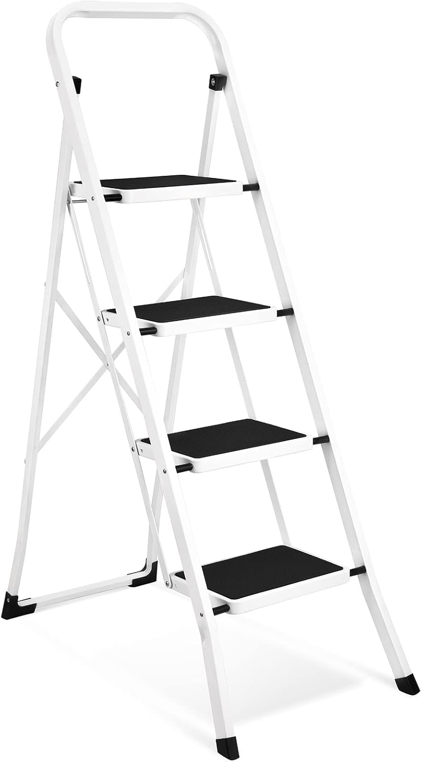 Soctone Step Ladder, Unique Folding Ladder with Anti-Slip Pedal, Lightweight and...