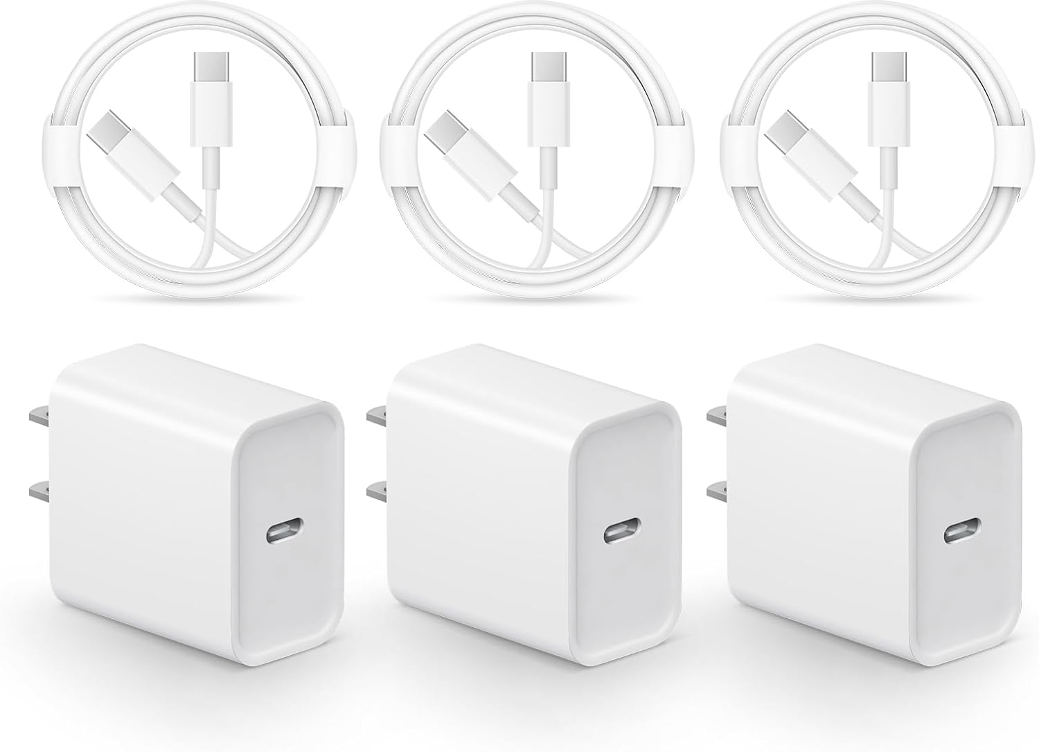 iPhone 16 15 Charger Fast Charging USB C Charger 3-Pack Type C Charger Fast Char...