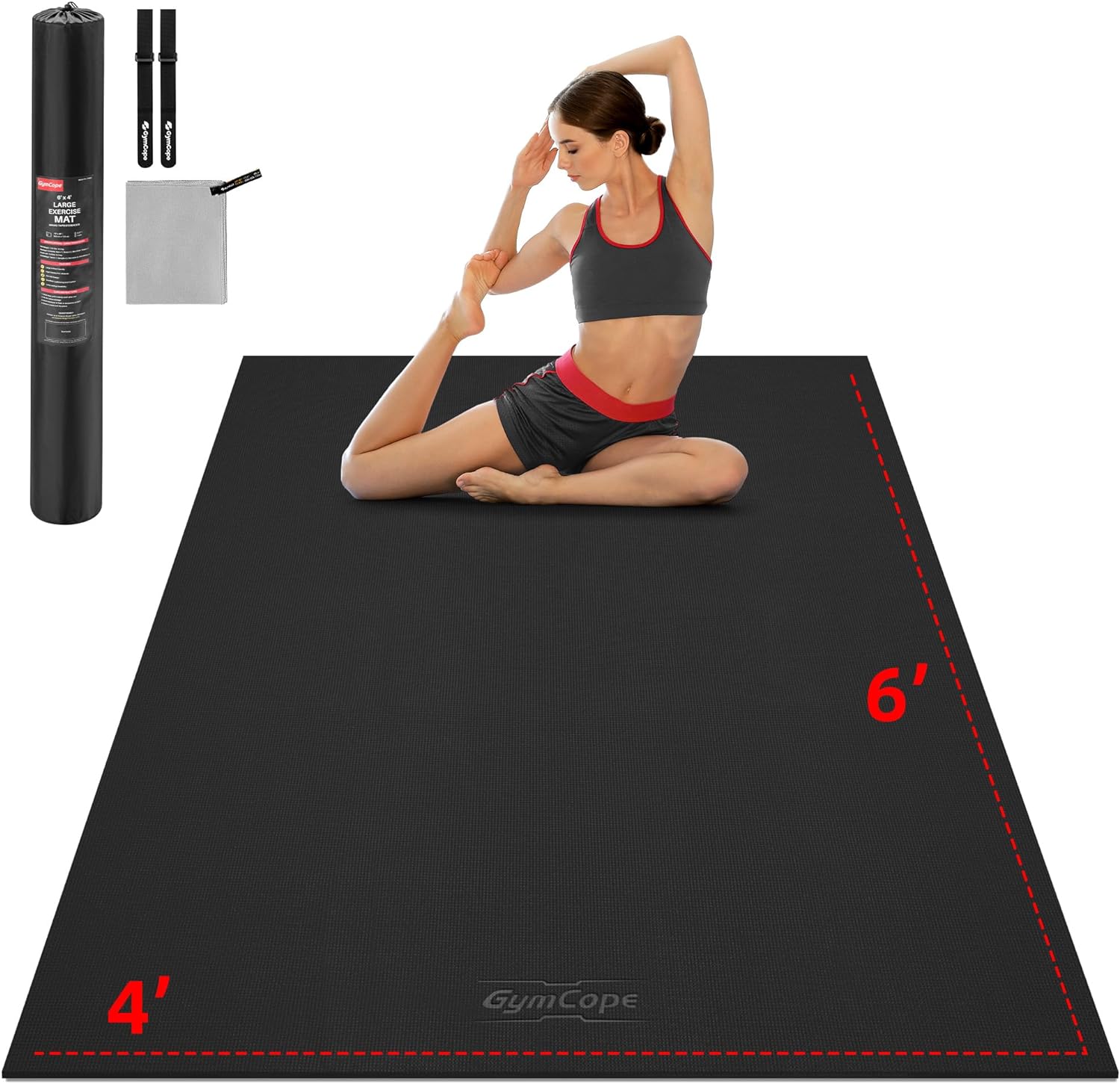 Extra Large Yoga Mat, 10'x6'/9'x6'/8'x6'/7'x5'/6'x4' (8MM/10MM) Wide Workout Mat...