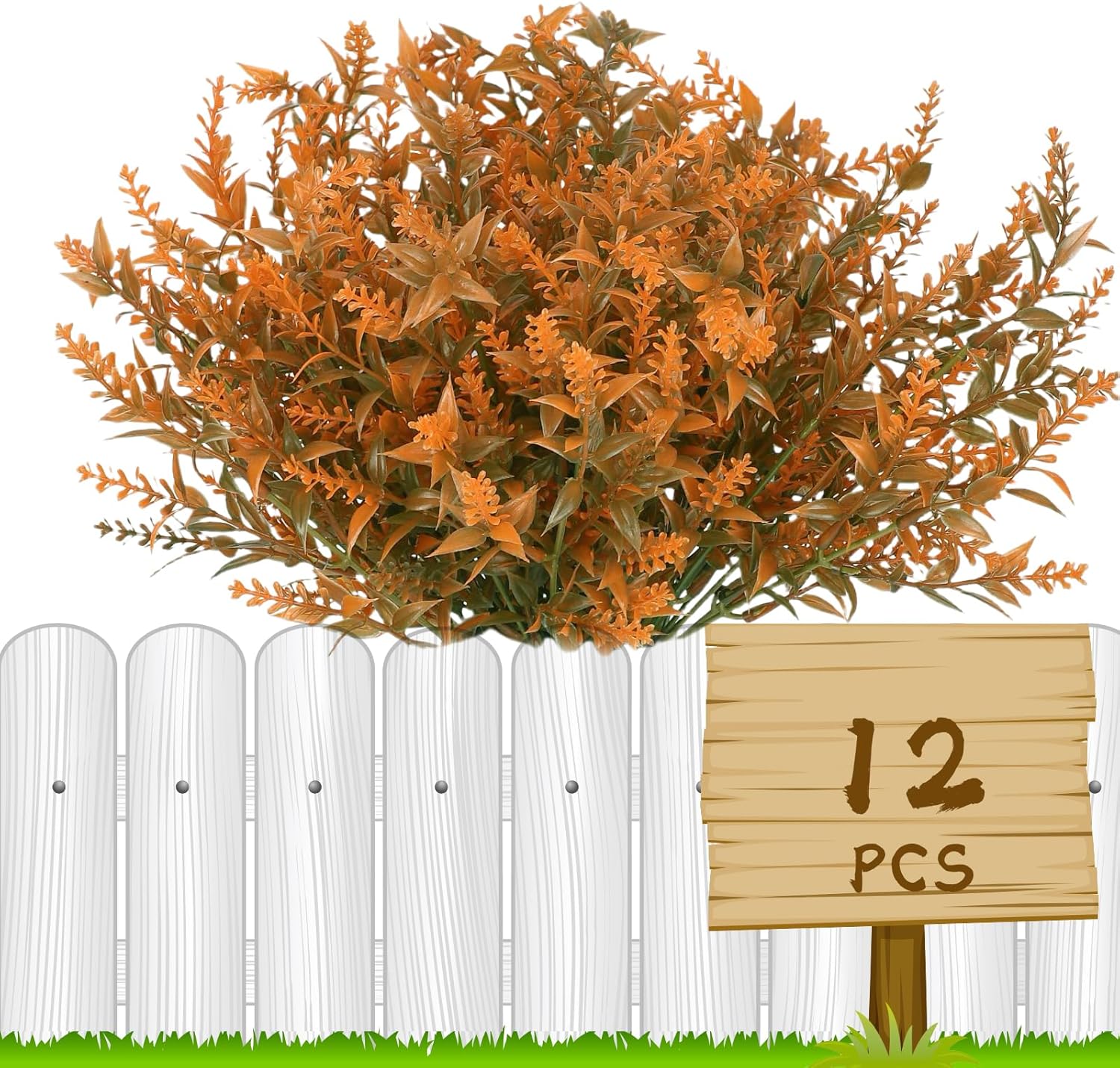 HBell Artificial Fall Flowers, Special 12 Bundles...