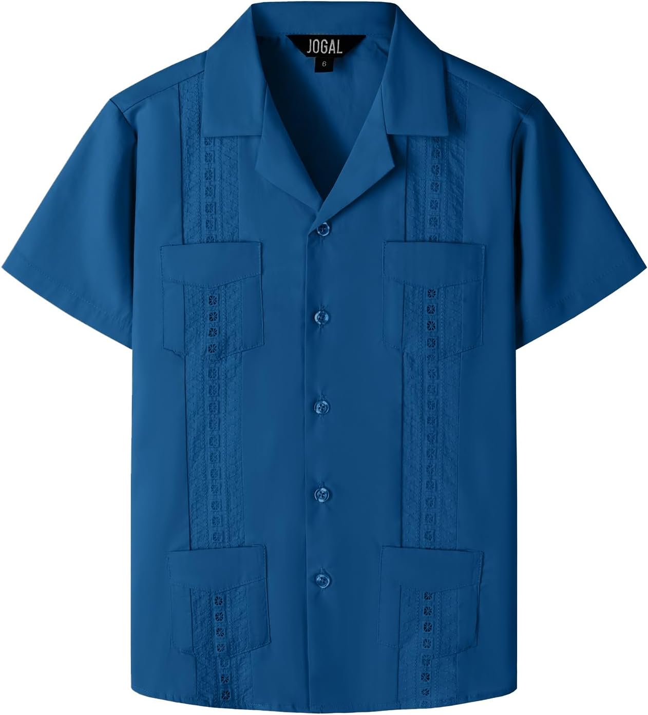 JOGAL Boys Guayabera Shirts, Special Cuban Short Sleeve Casual Shirt, Unique But...