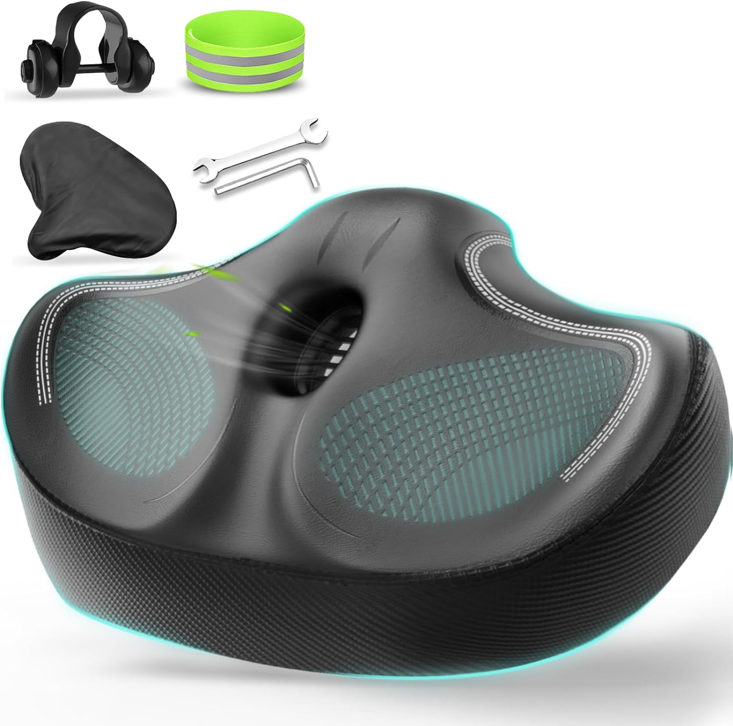 Oversized Bike Seat, Special Comfortable Large Bike Seat for Women, Premium Stat...