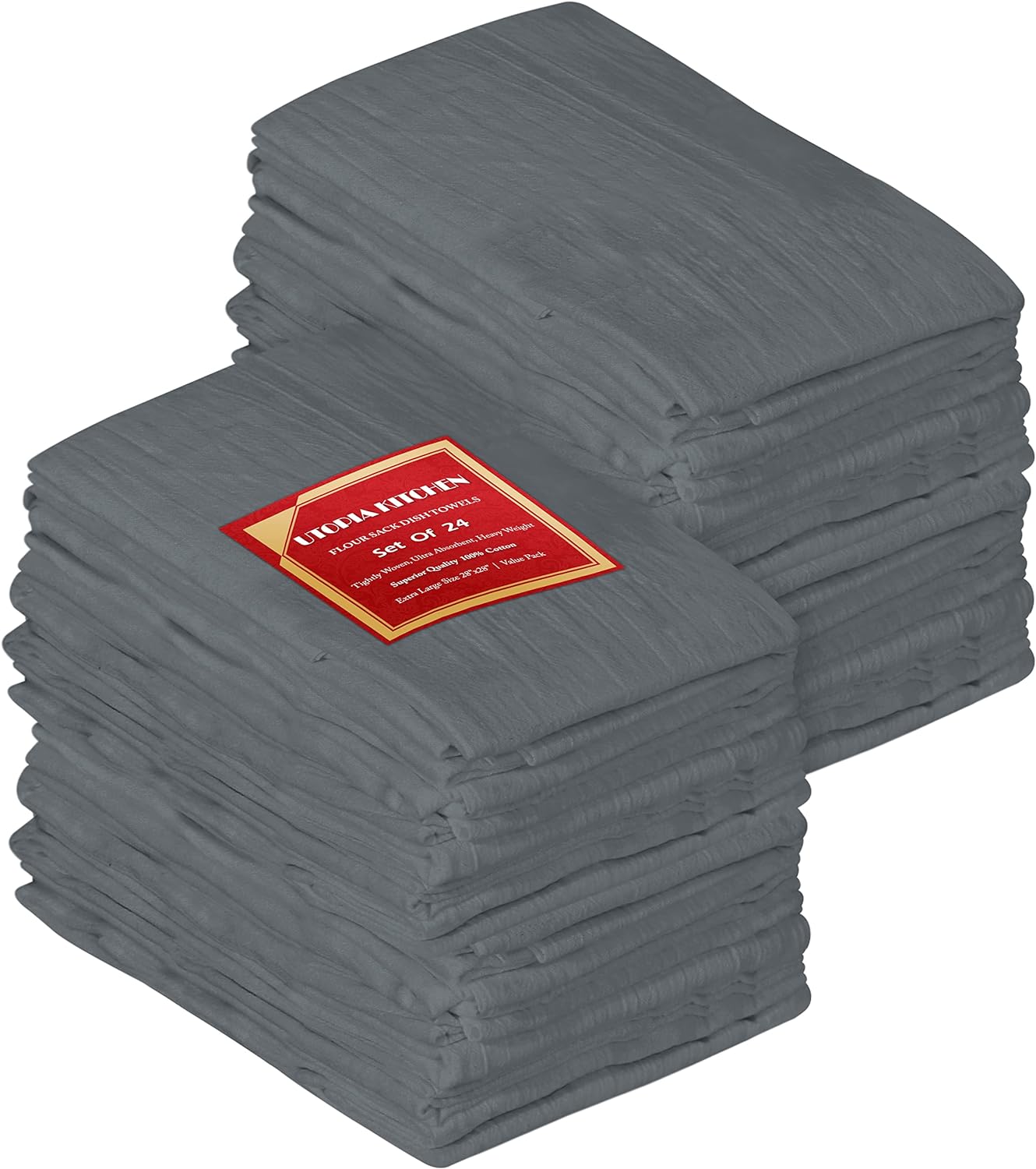 Utopia Kitchen Flour Sack Towels, Special 24 Pack Towels, Innovative 28 x 28 Inc...