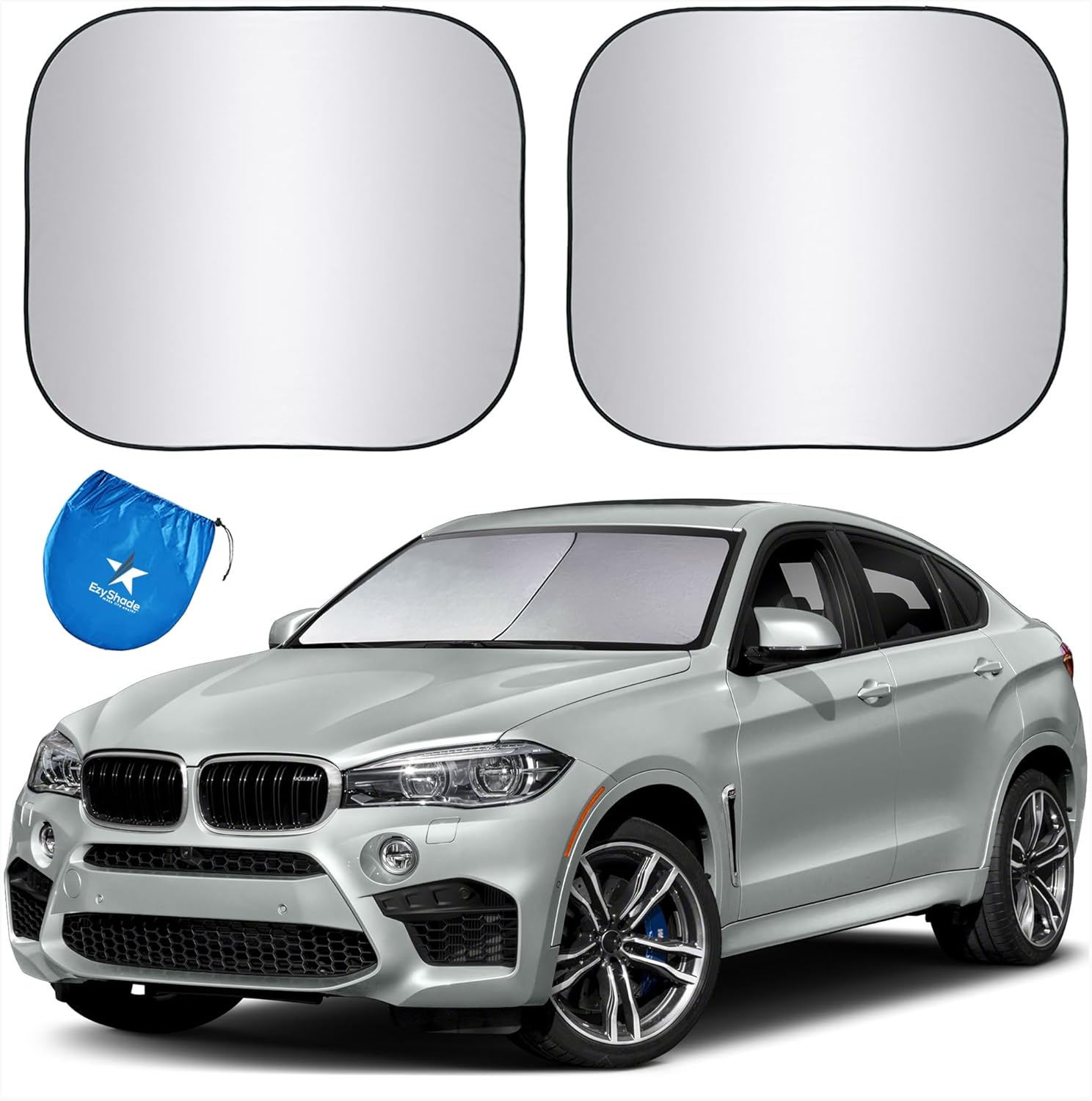 EzyShade Windshield Sun Shade with Shield-X Reflective Technology. See Size-Char...