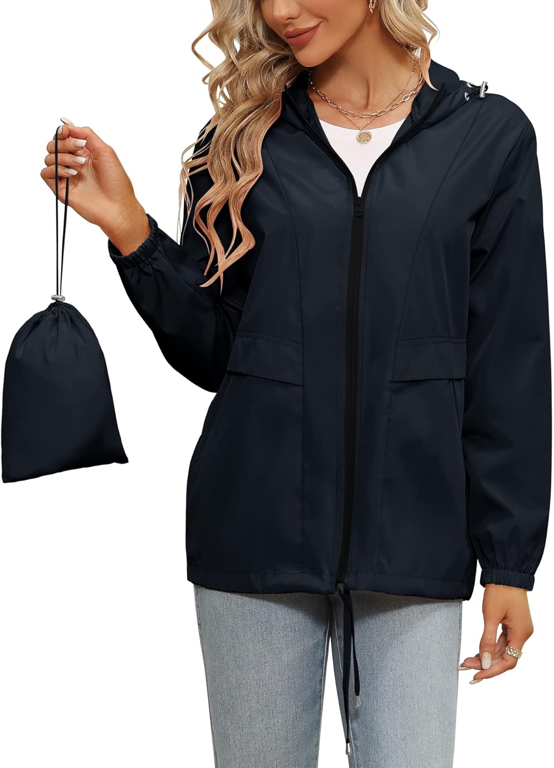 Tisfeer Raincoat for Women, Special Waterproof Lightweight Trench Coat, Innovati...