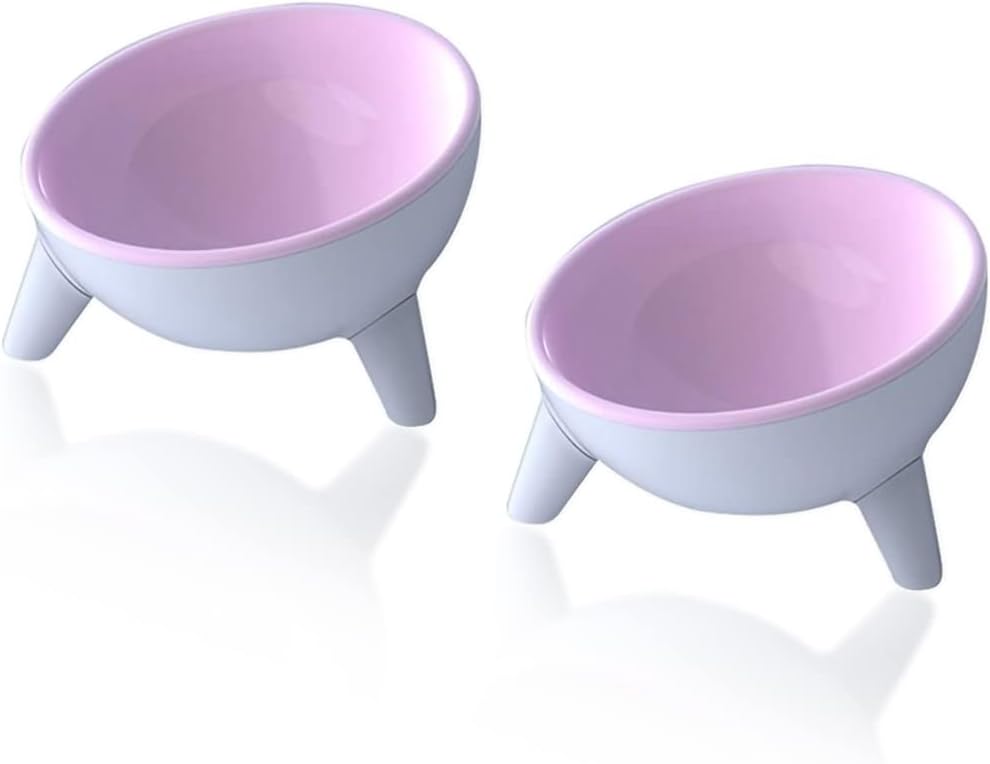 Cat Bowls Tilted Raised, Special Cat Feeding Bowls Elevated, Innovative Cat Food...
