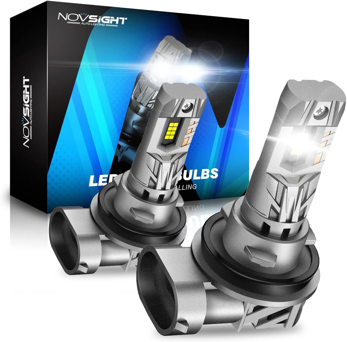NOVSIGHT H11 LED Headlight Bulb, 90W 20000LM H9 H8...