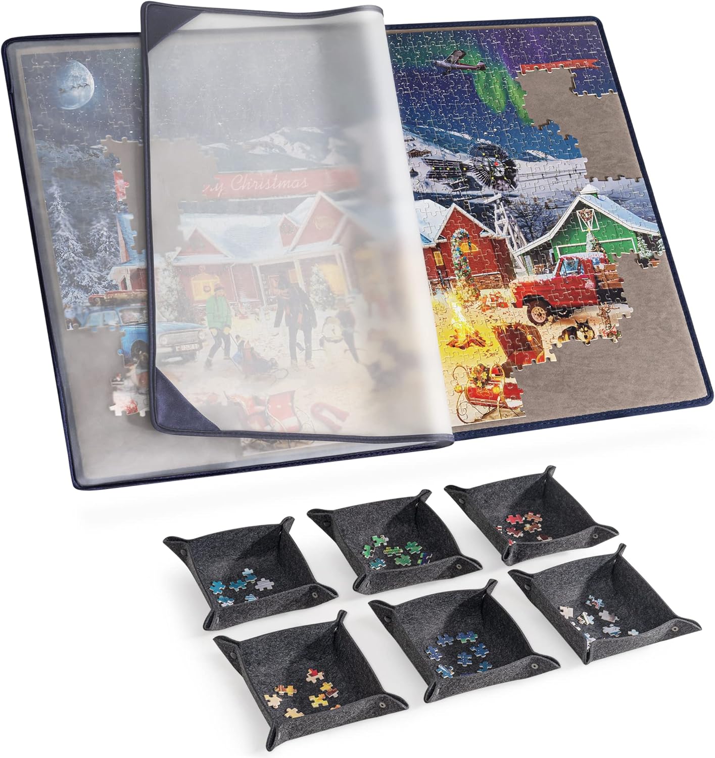 Portable Puzzle Saver, Tektalk Jigsaw Puzzle Board, Innovative Puzzle Mat for Pu...