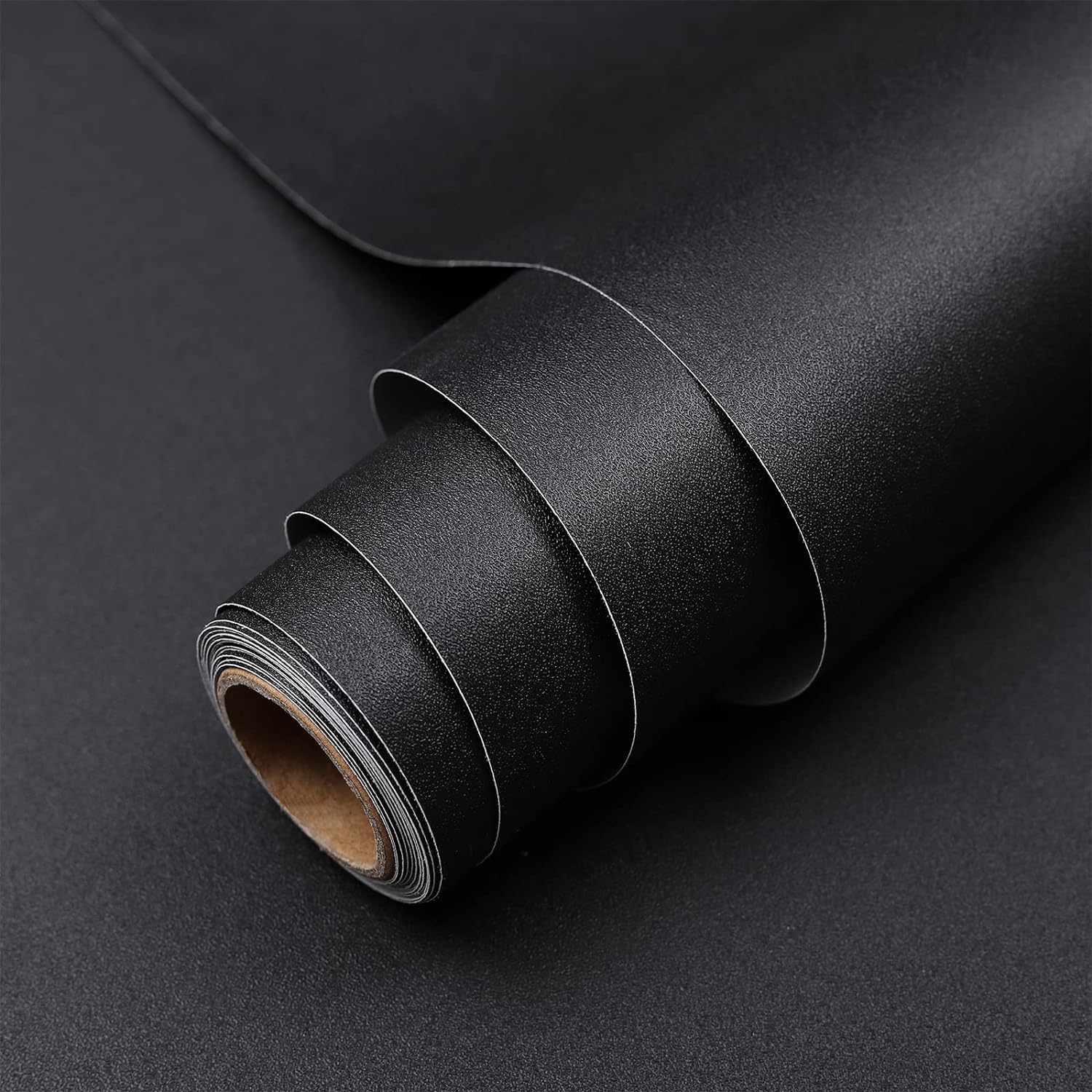 Hode Black Sticky Back Plastic, Vinyl Wrap Film Roll for Furniture 60X300cm, Sel...