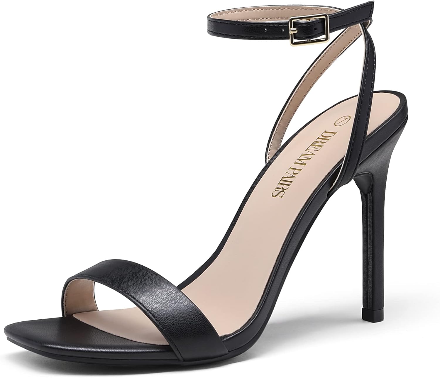 DREAM PAIRS Women’s High Stilettos Open Square Toe Ankle Strap Heels Sexy Comfor...