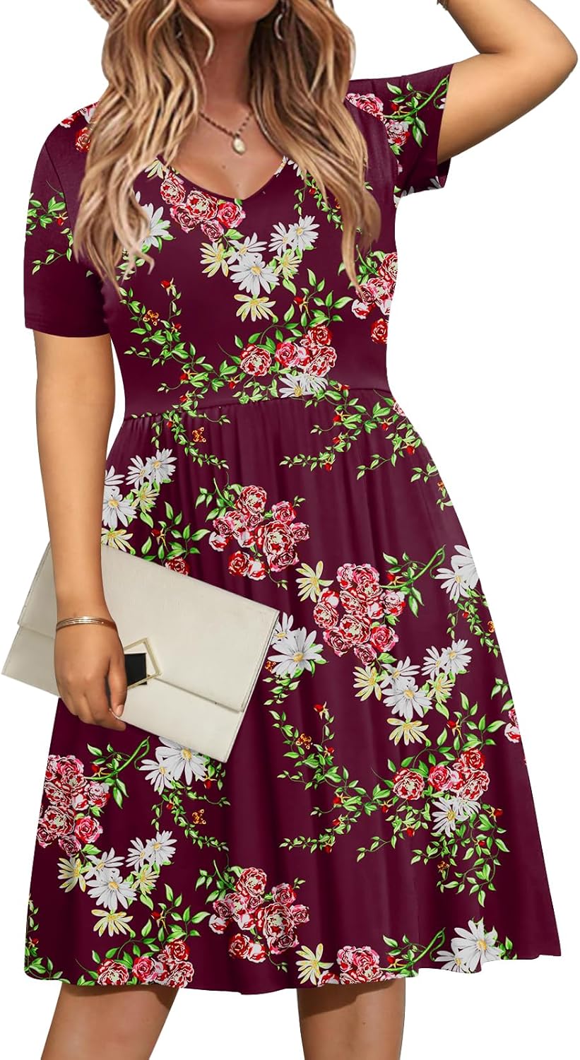 DB MOON Women Plus Size Dresses, Special Summer Ca...