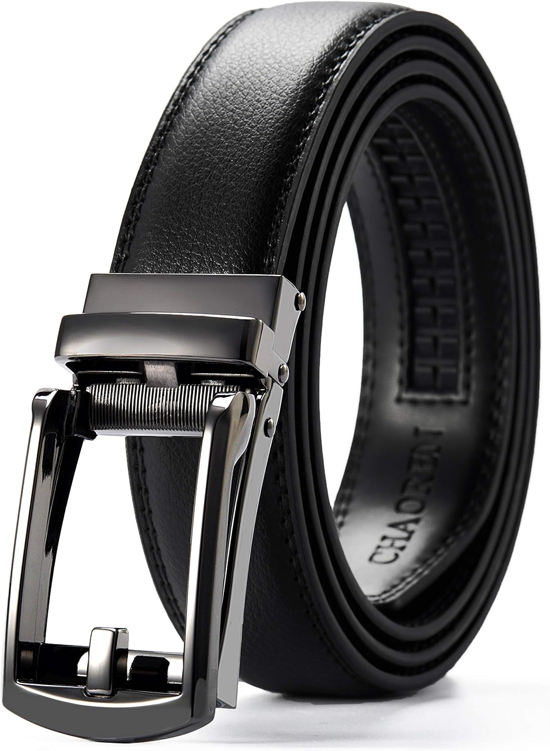 CHAOREN Boys Belt, Special Kids Dress Leather Belt with Click Ratchet Closure, A...