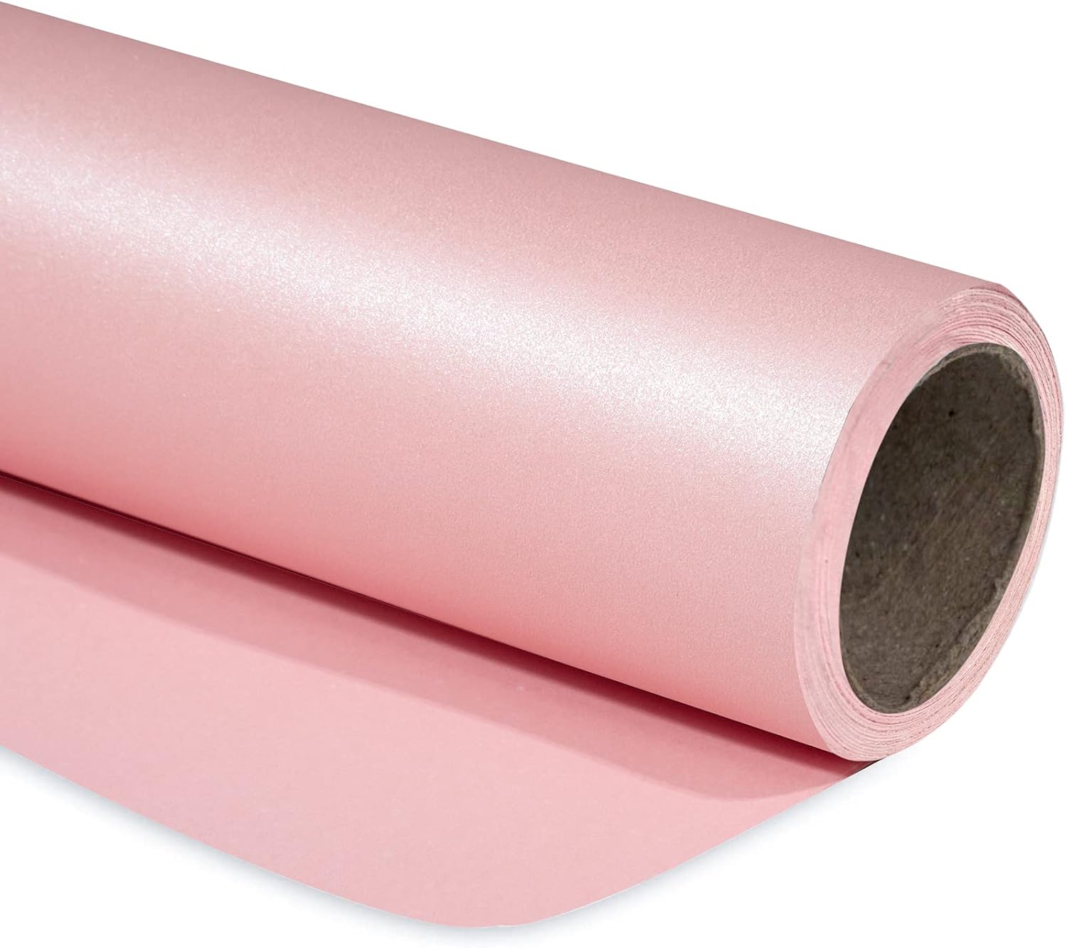 RUSPEPA Pink Matte Wrapping Paper - 43.2 cm X 10 m - Solid Color Pearly - lustre...