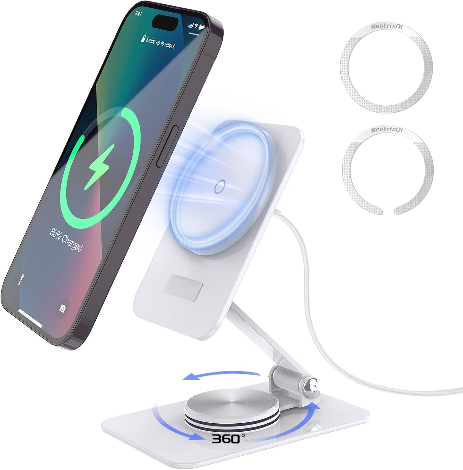 Wireless Charger for Mag-safe Charger Stand for iPhone 16 Pro Max/15/14/13, Alum...