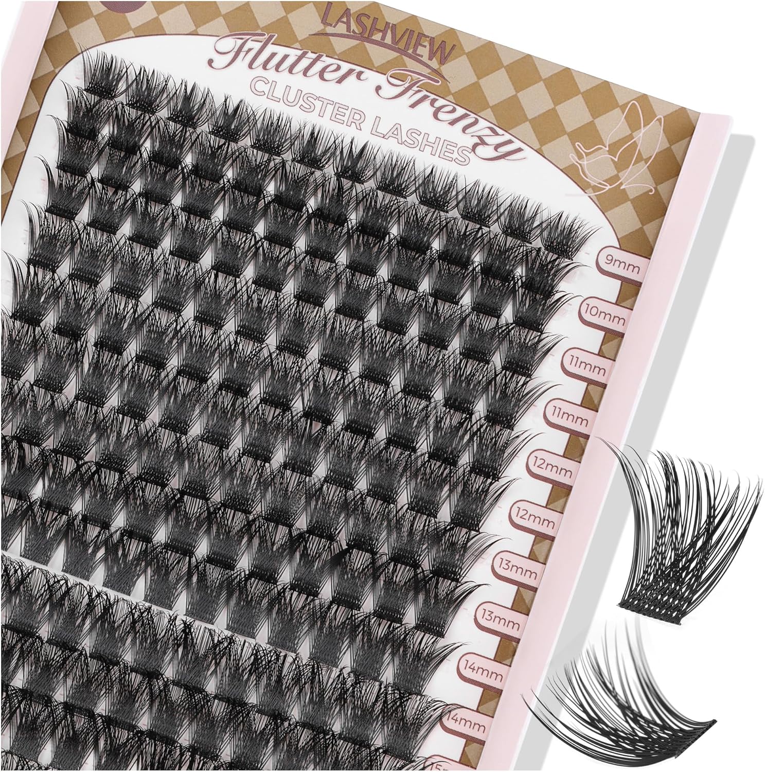 LASHVIEW Lash-Extension-Clusters, Special D Curl Lash Clusters, Innovative Super...