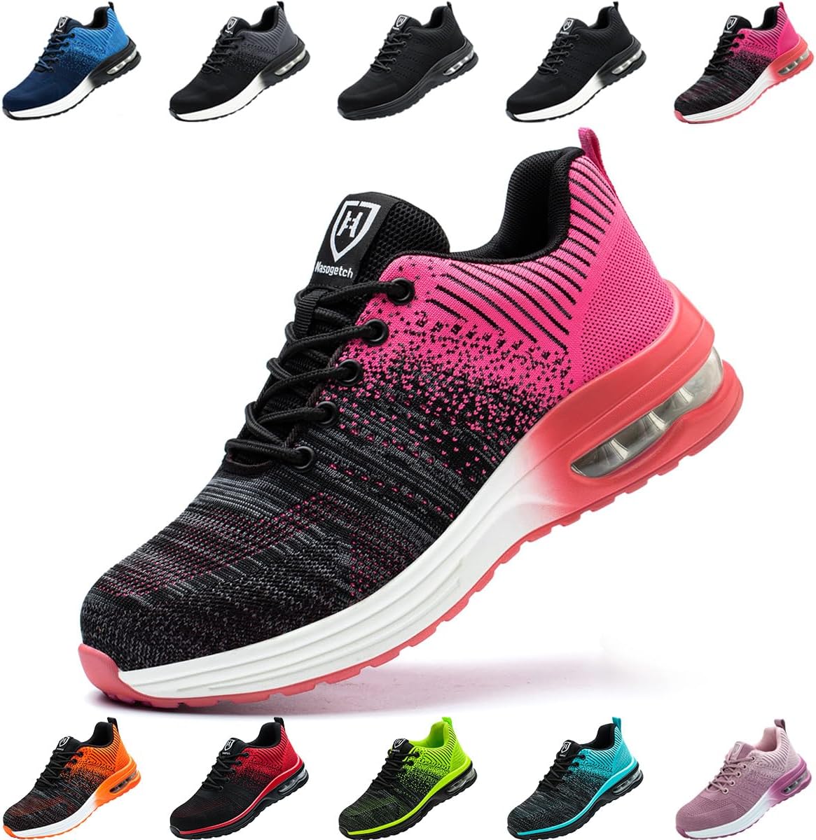 Nasogetch Safety Trainers Steel Toe Cap Trainers Men Women Lightweight Comfortab...