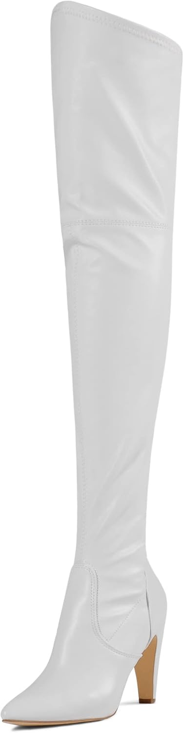 DREAM PAIRS Women's Thigh High Boots Over The Knee Heels Long Sexy Pointed Toe B...
