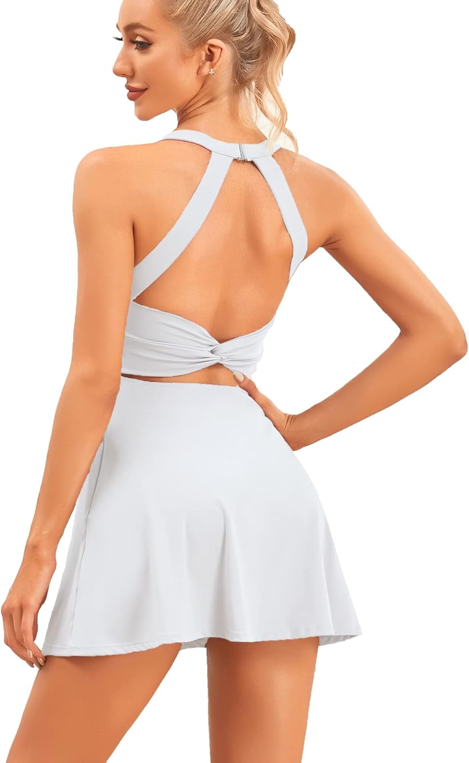 Women's Tennis Dress, Special Workout Dress With Built-In Shorts and Bra, Innova...