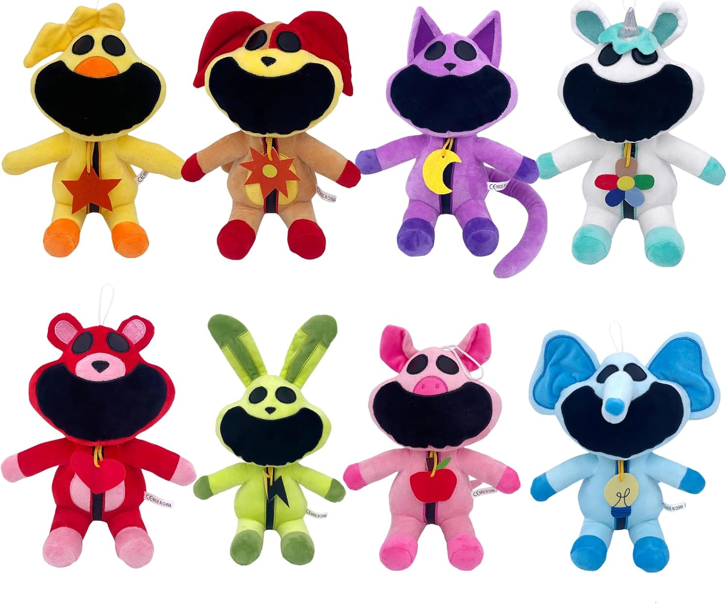 Super JAKES 8pcs CatNap Smiling Critters Series Figure Plush Set- Poppy Playtime...