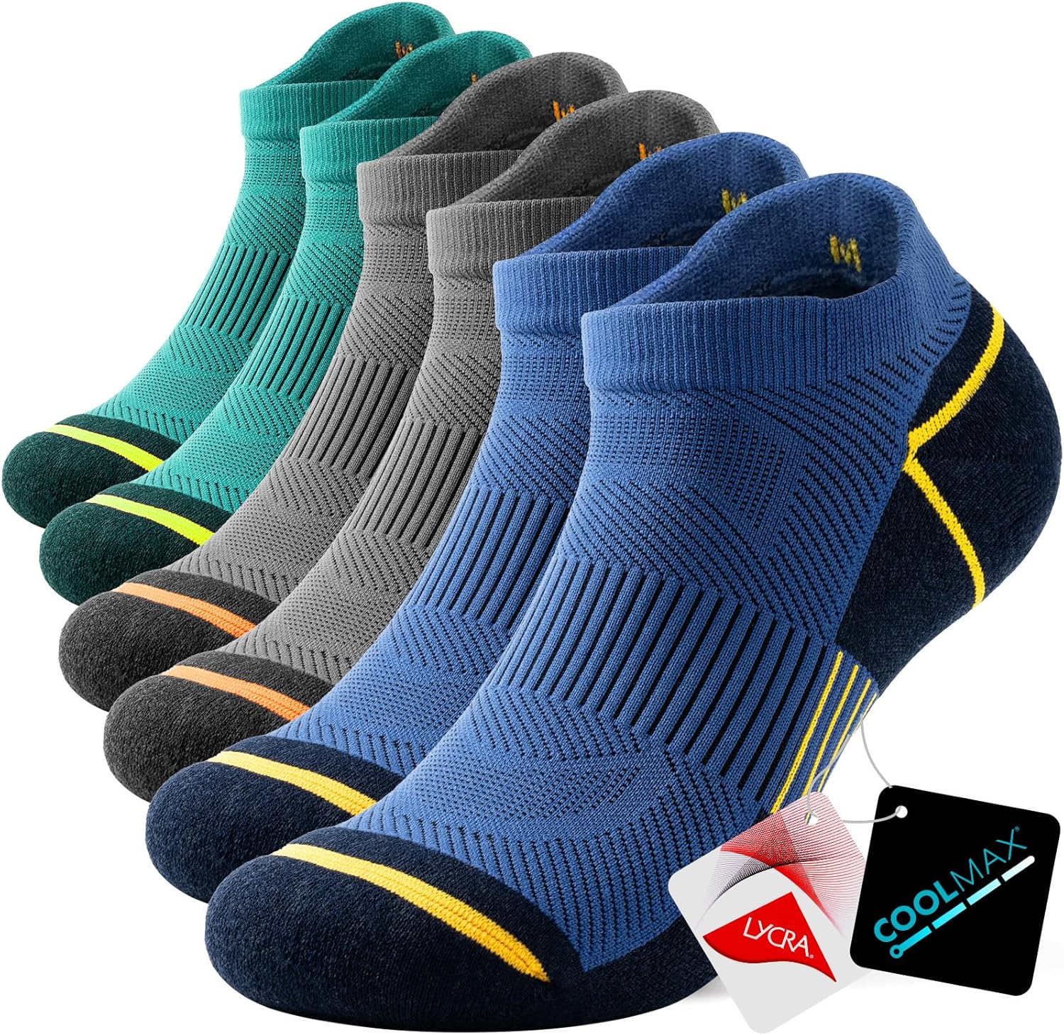 TANSTC Mens Socks Running Socks Anti-Blister Sports Socks Professional Quick-dry...