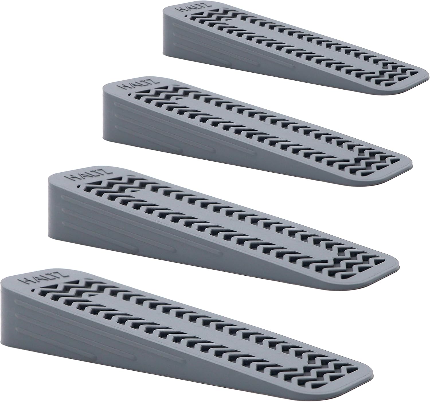 4 Pack Door Stoppers for Floor (12 x 3.6 x 2 cm) – Heavy-Duty Non-Skid Door Wedg...