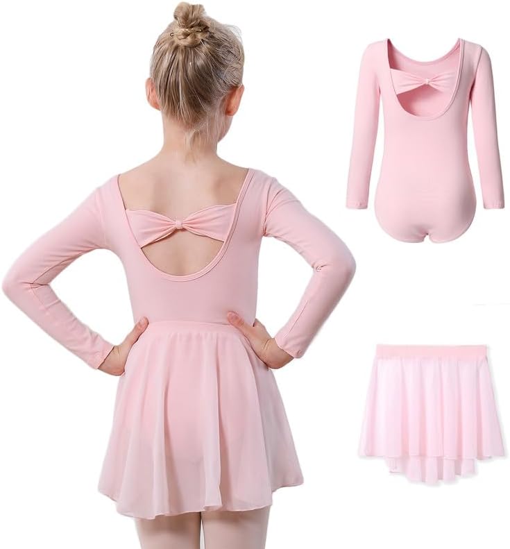 DIPUG Girls Ballet Leotards, Special Dance Dress with Removable Skirt, Innovativ...