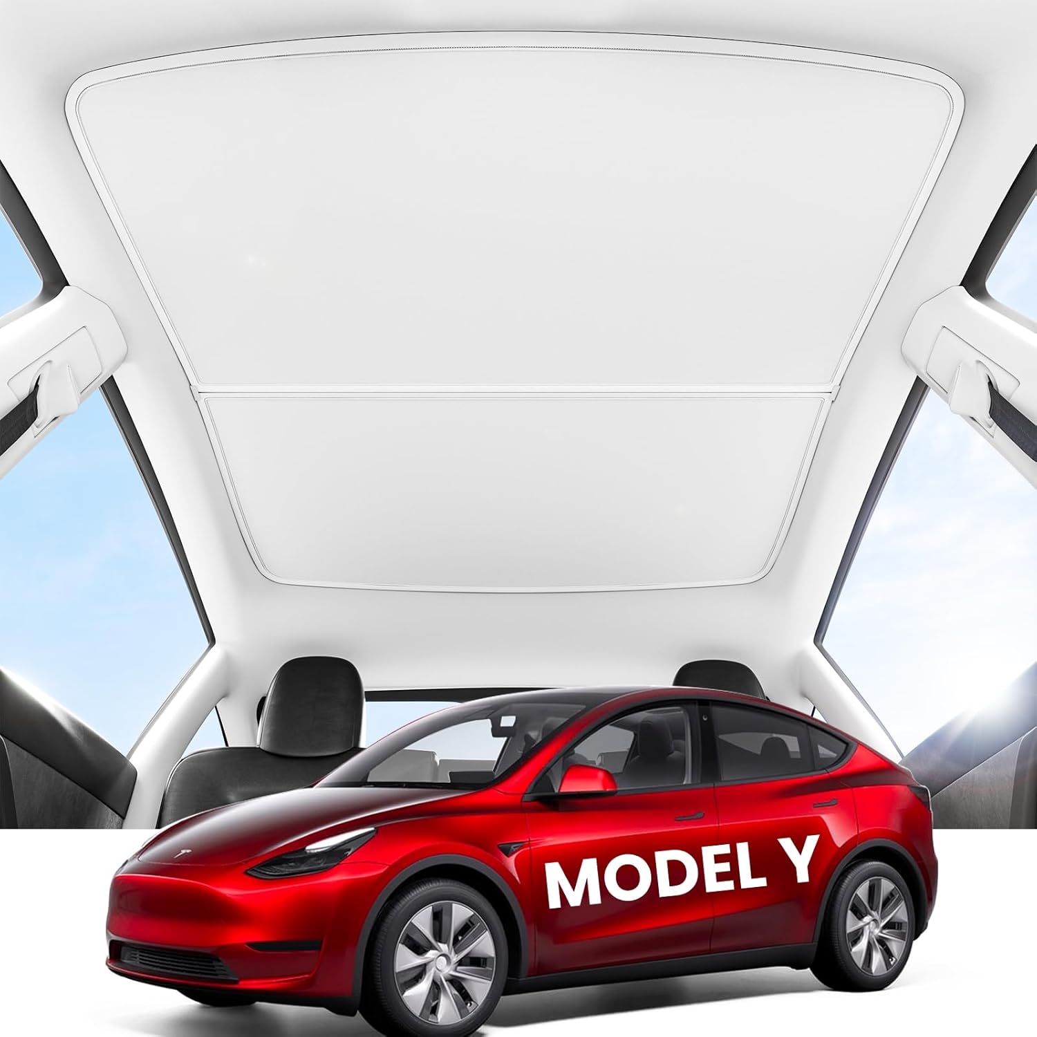 REEVAA 2024 Newest Tesla Model Y Sunshade Roof [No Gaps, No-Sagging] Magnetic-Mi...
