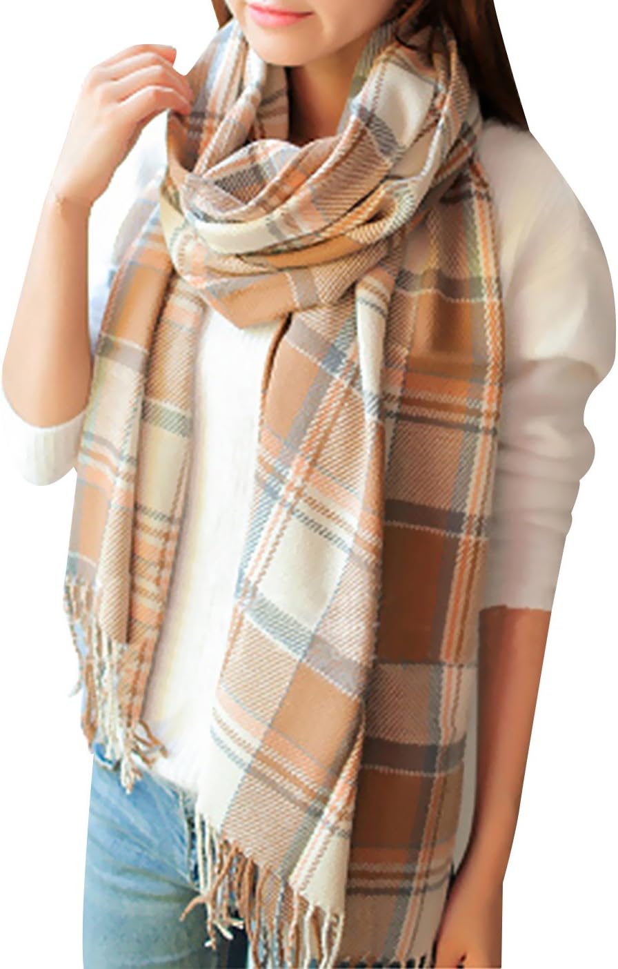 YSense Women's Scarf, Special Plaid Blanket Scarf for Winter, Innovative Chunky...