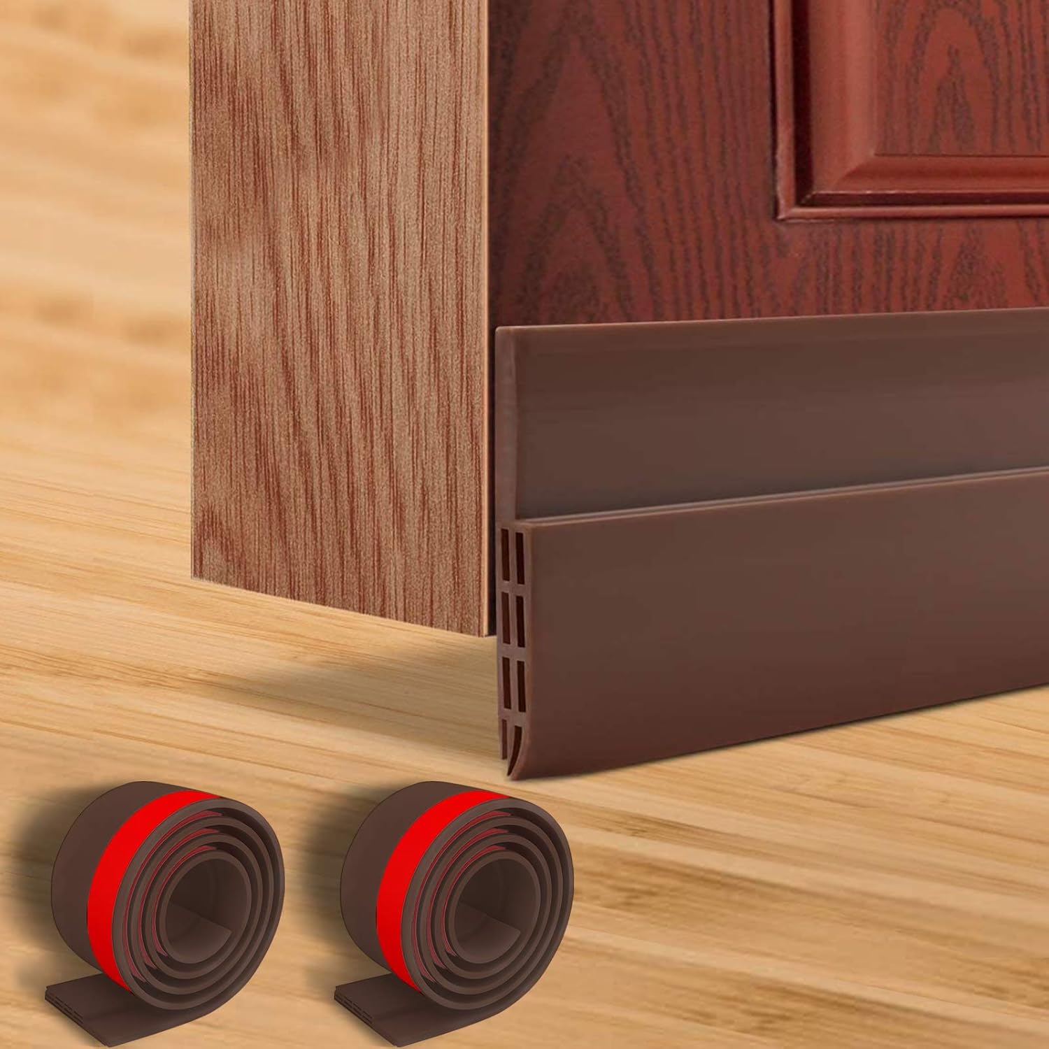 Hulameda Door Draft Excluder, Special 2 Pack Draft Excluder Strip, Innovative Se...