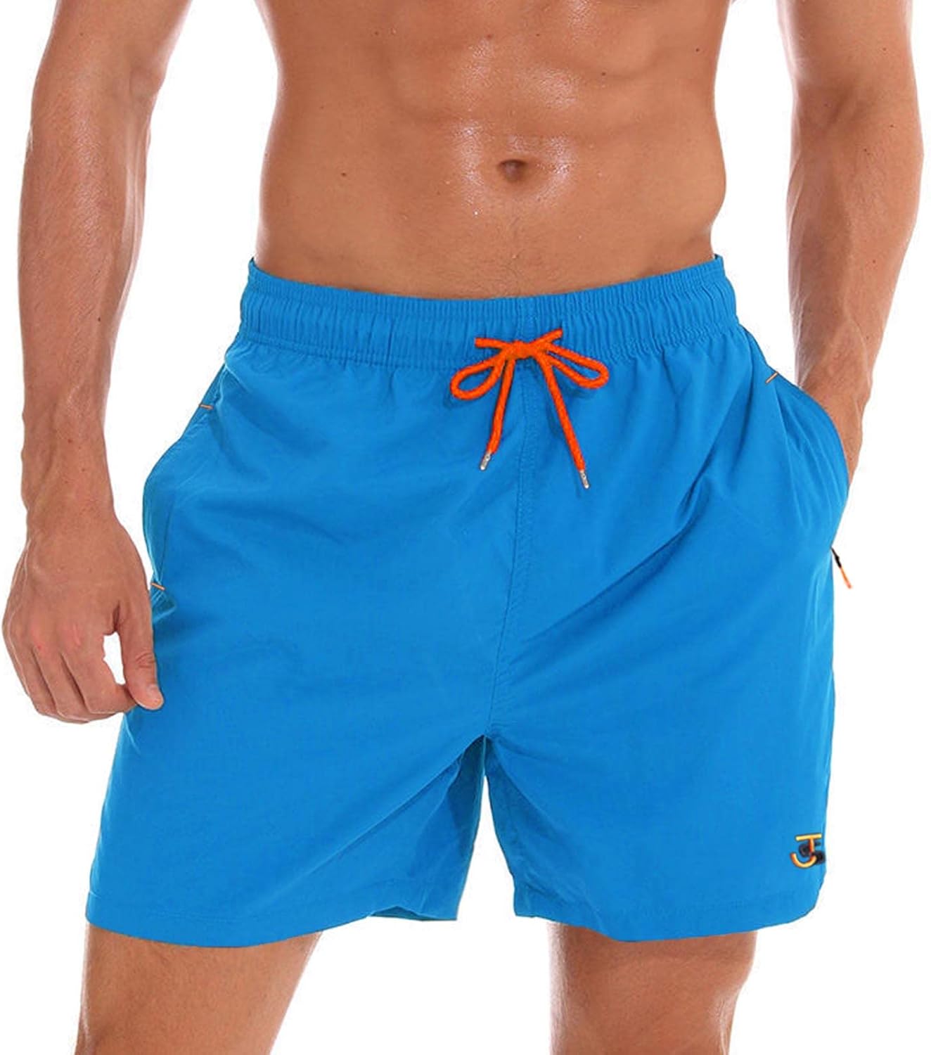 JustSun Mens Swim Shorts, Special Swim Trunks with Zip Pockets, Innovative Mens...