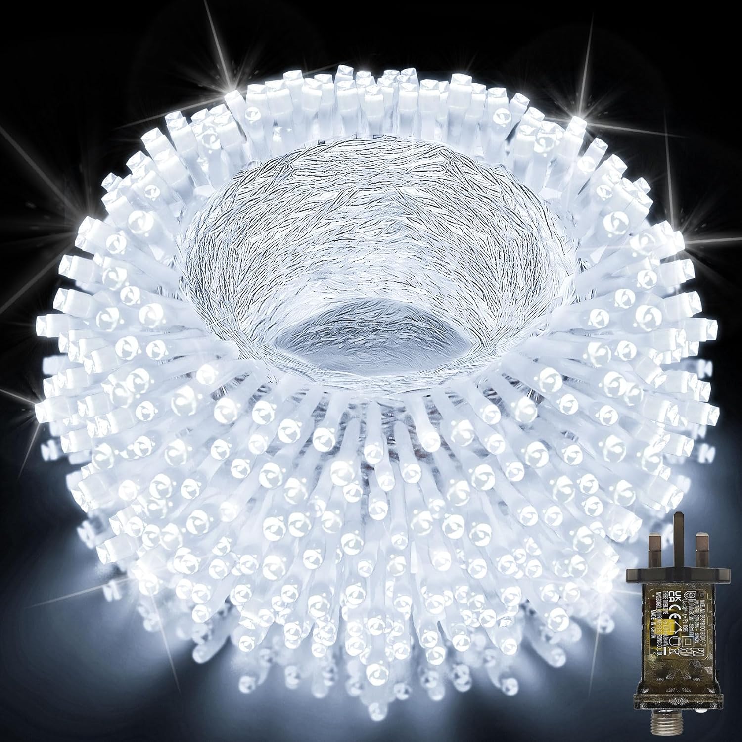 JXLEDAYY Fairy Lights, Special 500 LED Outdoor Cool White Christmas Lights, Inno...
