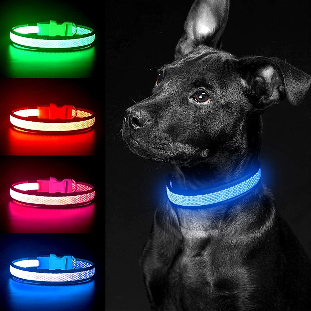 YFbrite LED Dog Collar, Special Rechargeable Flash...